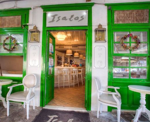 Isalos Cafe Hydra Harbor Greece