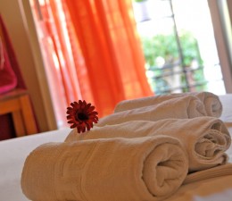 A room with a balcony