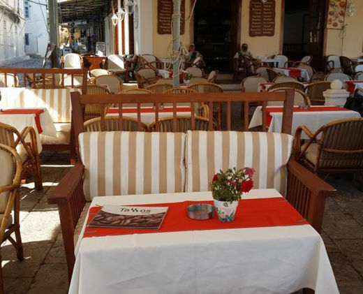 Tassos Cafe Hydra Harbor Greece